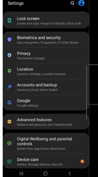 Go to Mobile settings and find Accounts & backup in your android mobile settings