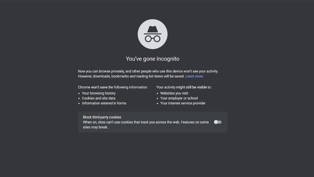 Incognito window