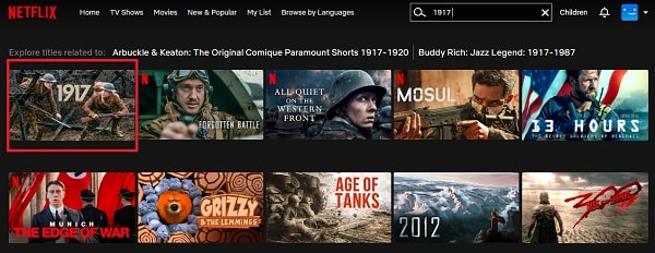 Regardez le film de 1917 sur Netflix