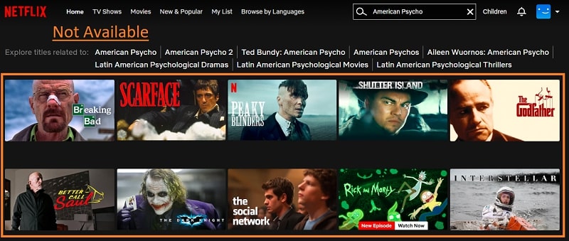 Pourquoi ne puis-je pas regarder American Psycho sur Netflix ?