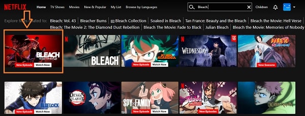 Regardez la série animée Bleach sur Netflix