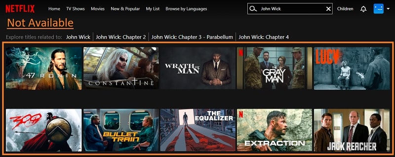 Regardez la série de films John Wick sur Netflix depuis n'importe où