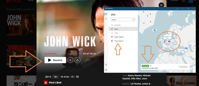 Regardez la série de films John Wick sur Netflix depuis n'importe où