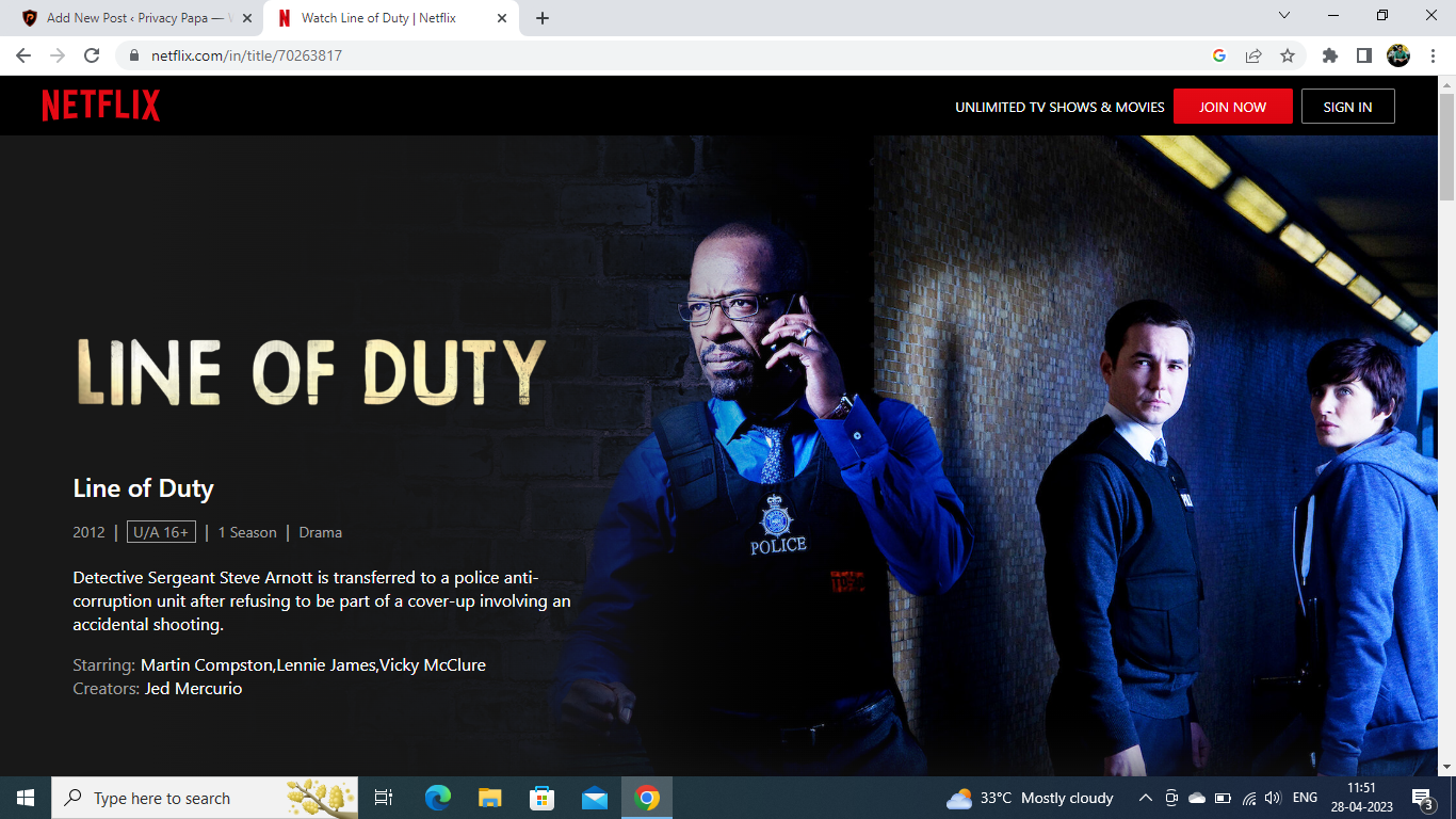 Guarda Line of Duty su Netflix